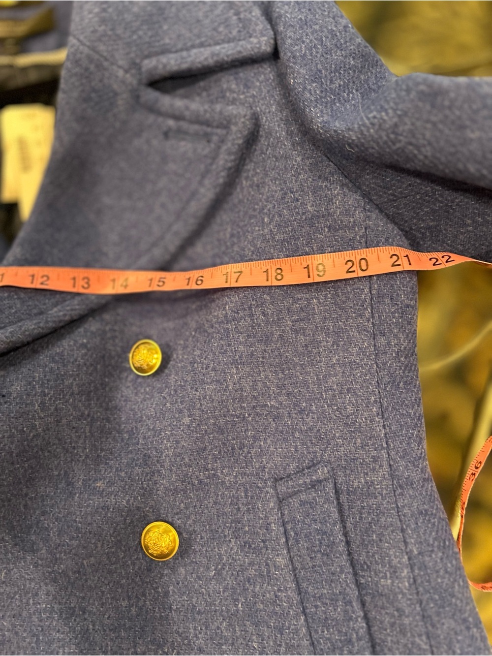 J.Crew women’s double breasted cobalt blue wool peacoat in size 14 nello gori - Picture 13 of 14